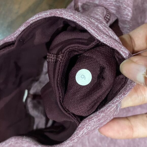 Lululemon Turn Around leggings Heathered Bordeaux Drama - Picture 8 of 10